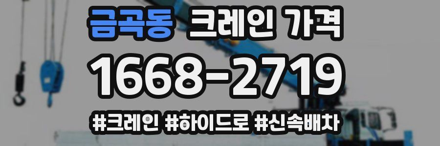 금곡동 크레인 가격