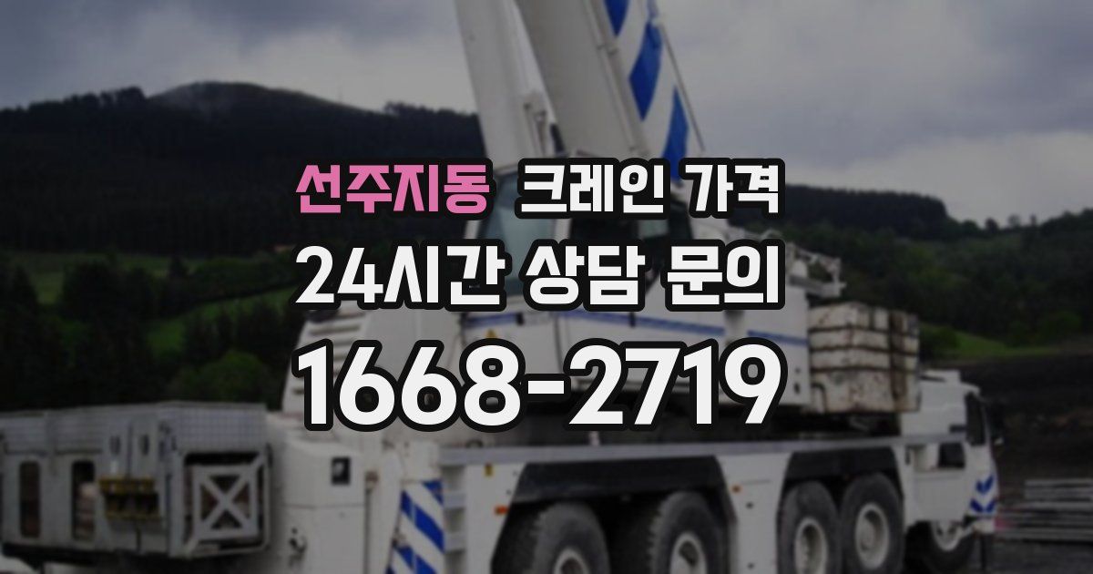 선주지동 크레인 가격