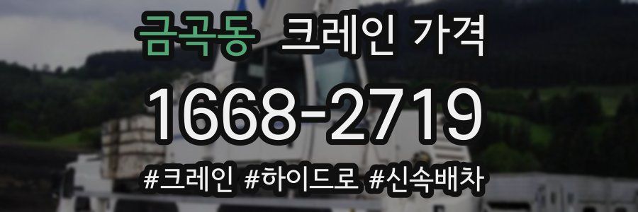 금곡동 크레인 가격