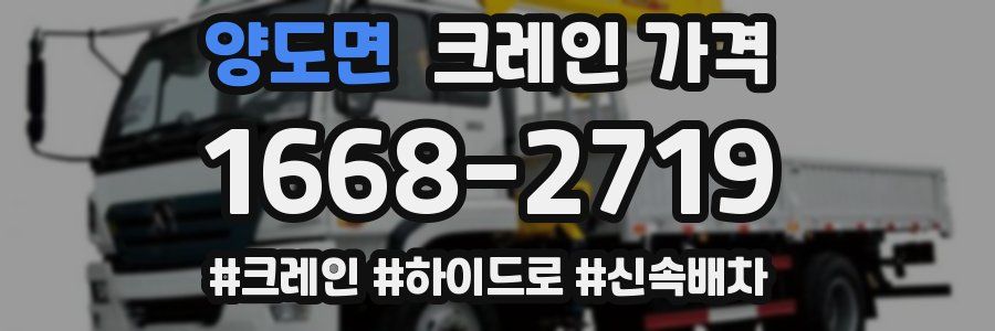 양도면 크레인 가격