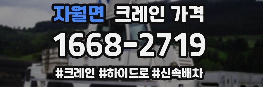 자월면 크레인 가격