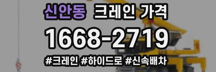 신안동 크레인 가격