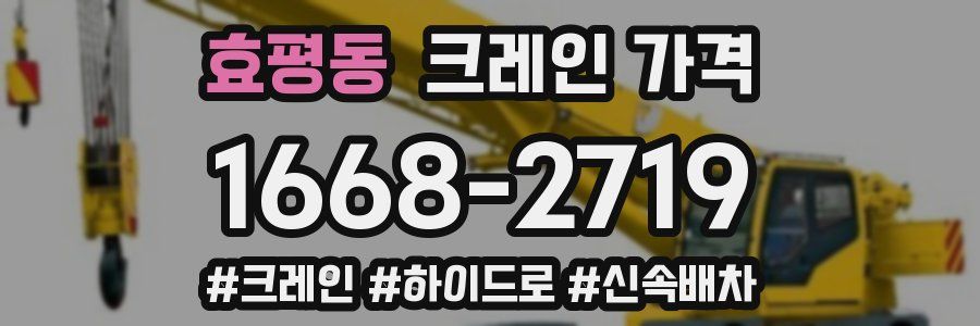 효평동 크레인 가격