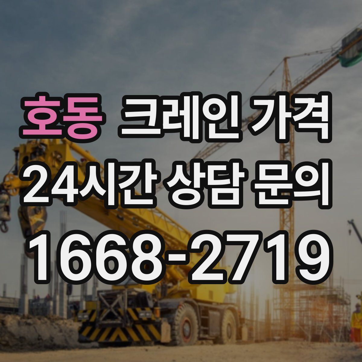 호동 크레인 가격