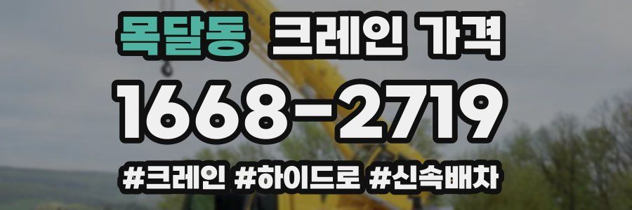 목달동 크레인 가격