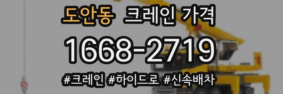 도안동 크레인 가격