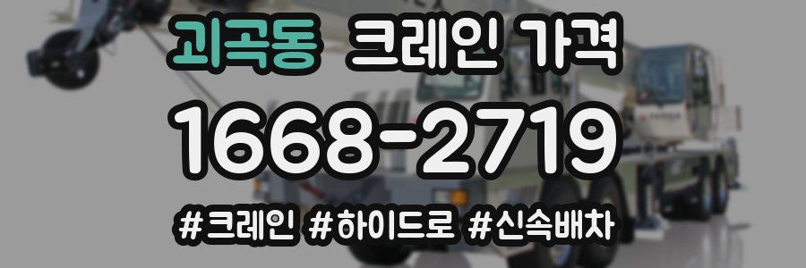 괴곡동 크레인 가격