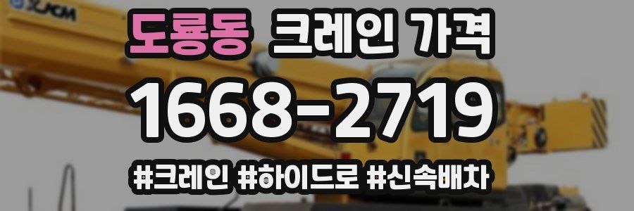 도룡동 크레인 가격