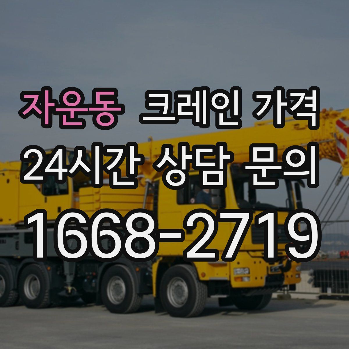자운동 크레인 가격