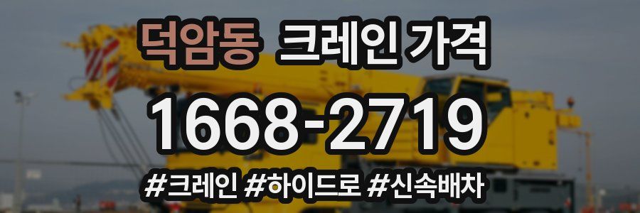 덕암동 크레인 가격