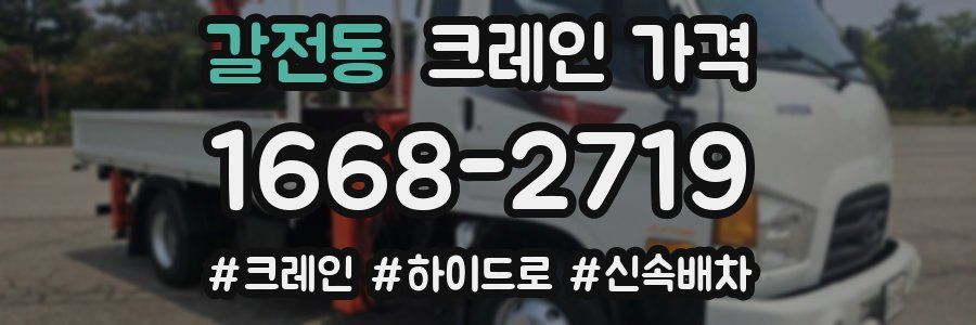 갈전동 크레인 가격