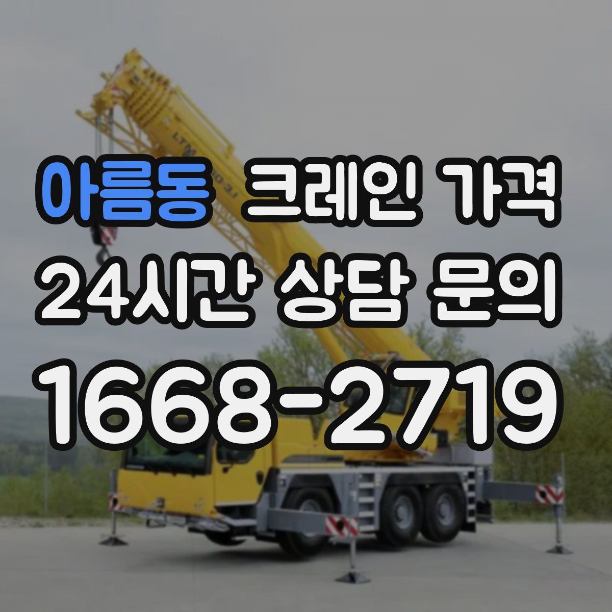 아름동 크레인 가격