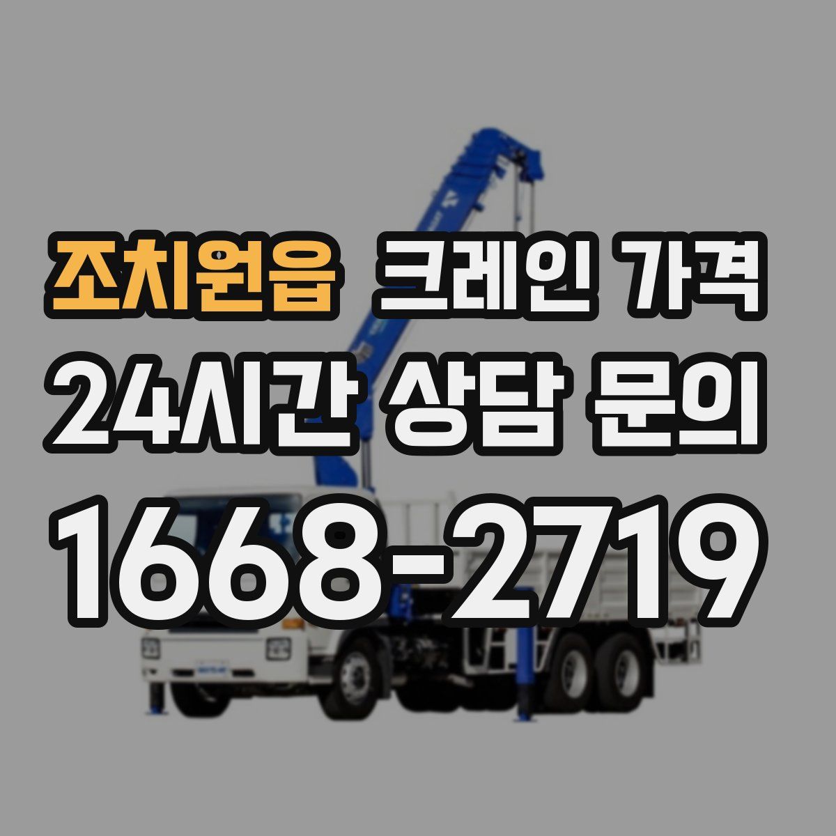 조치원읍 크레인 가격