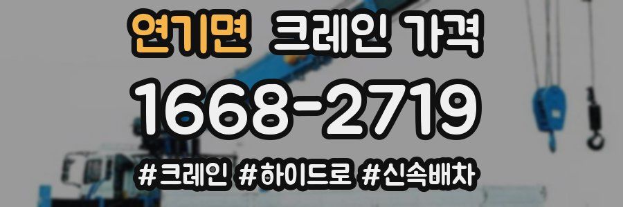 연기면 크레인 가격