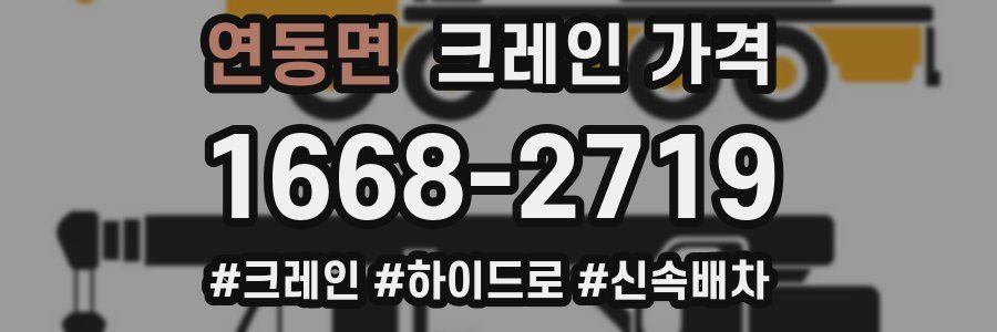 연동면 크레인 가격