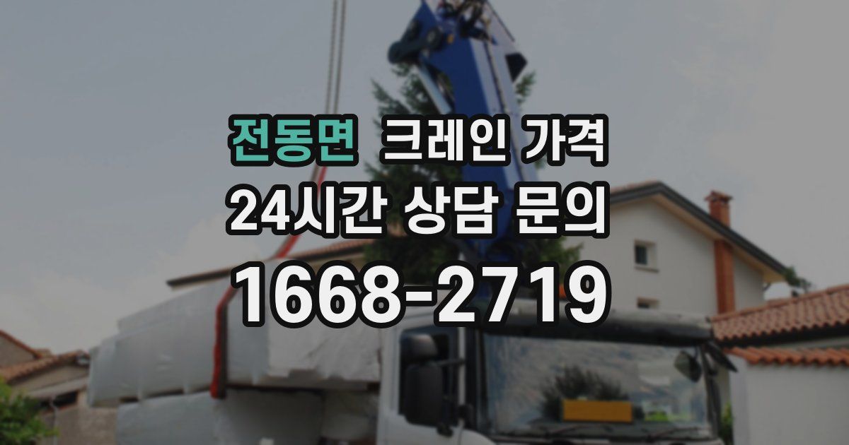 전동면 크레인 가격