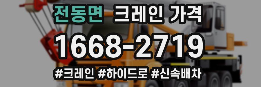 전동면 크레인 가격