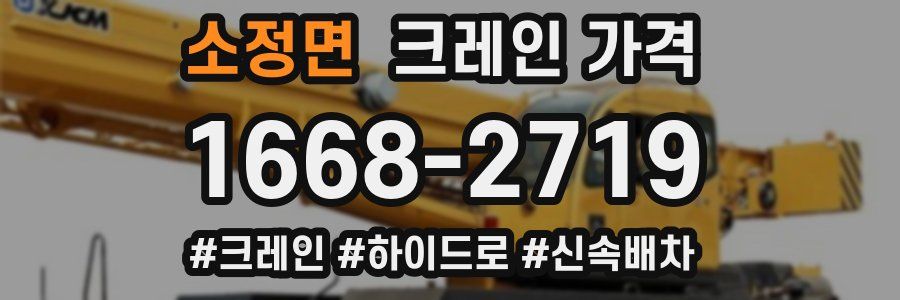 소정면 크레인 가격