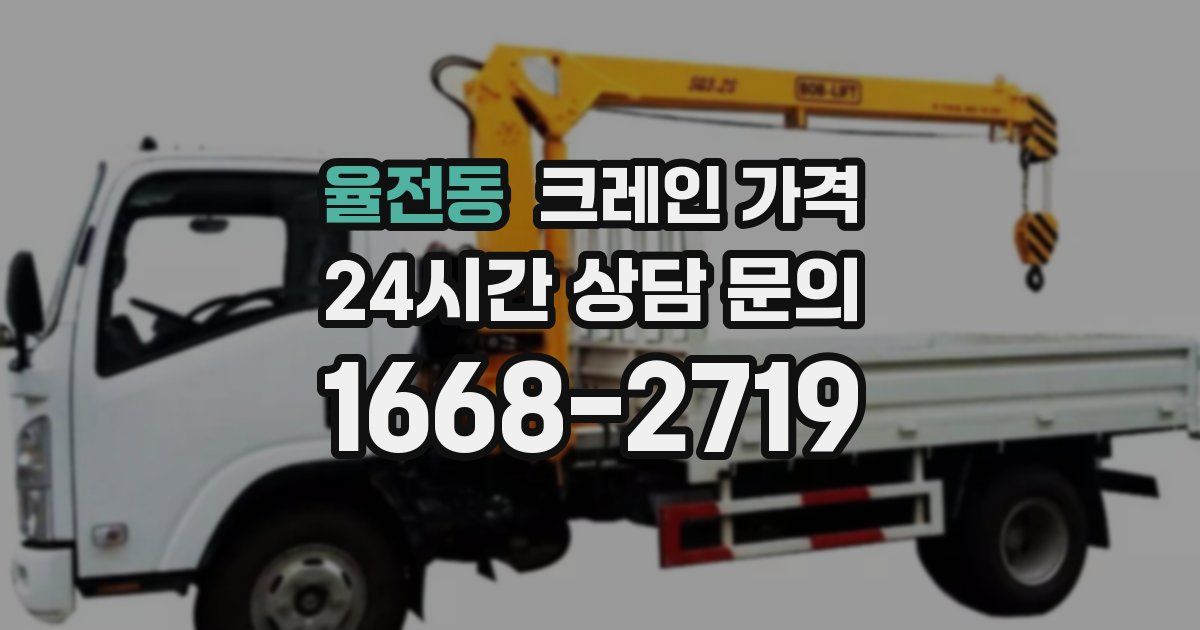 율전동 크레인 가격