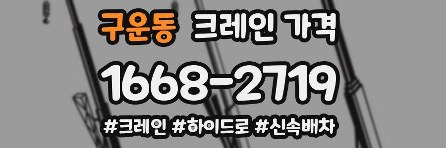 구운동 크레인 가격