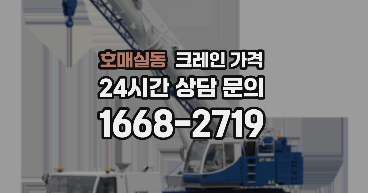 호매실동 크레인 가격