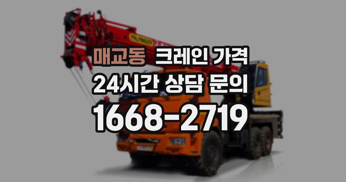 매교동 크레인 가격