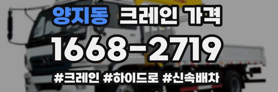 양지동 크레인 가격