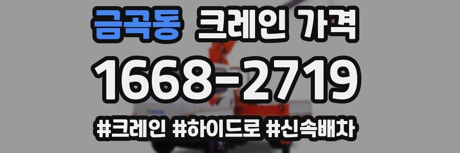 금곡동 크레인 가격