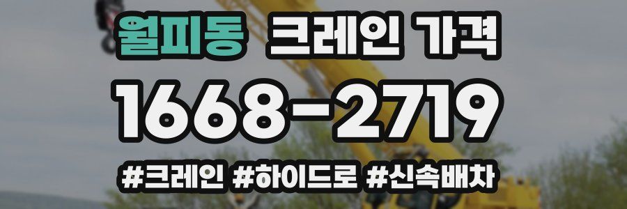 월피동 크레인 가격