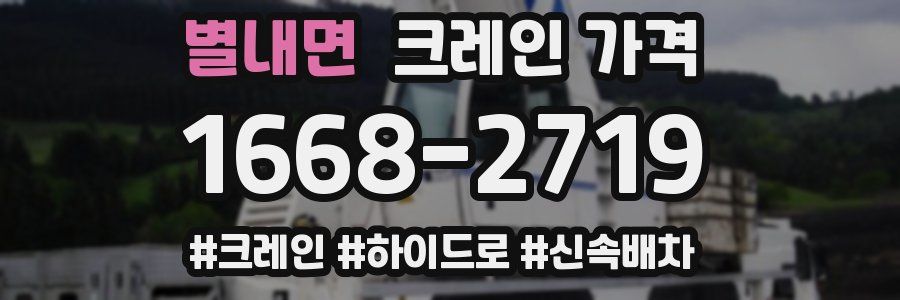 별내면 크레인 가격