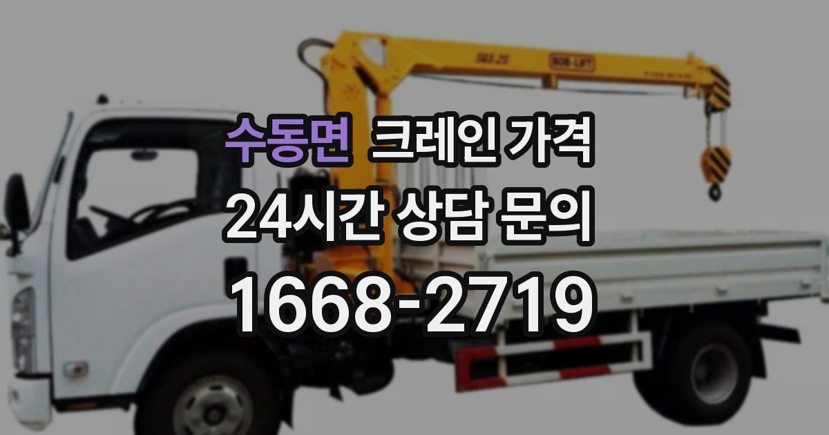 수동면 크레인 가격