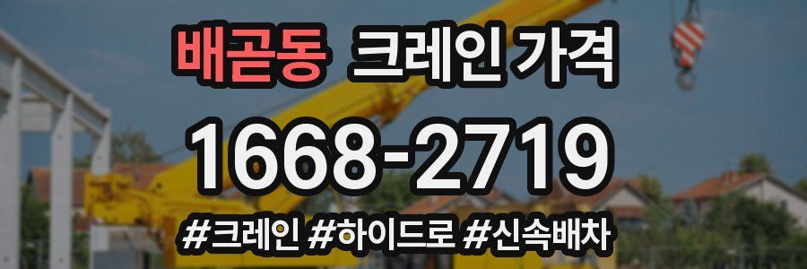 배곧동 크레인 가격