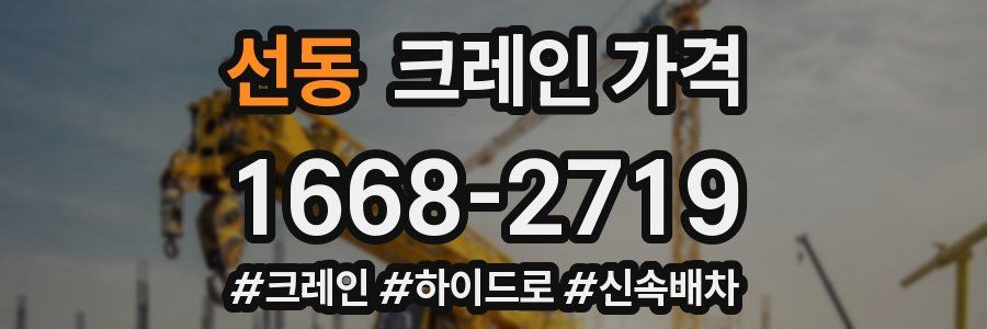 선동 크레인 가격