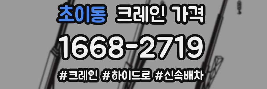 초이동 크레인 가격