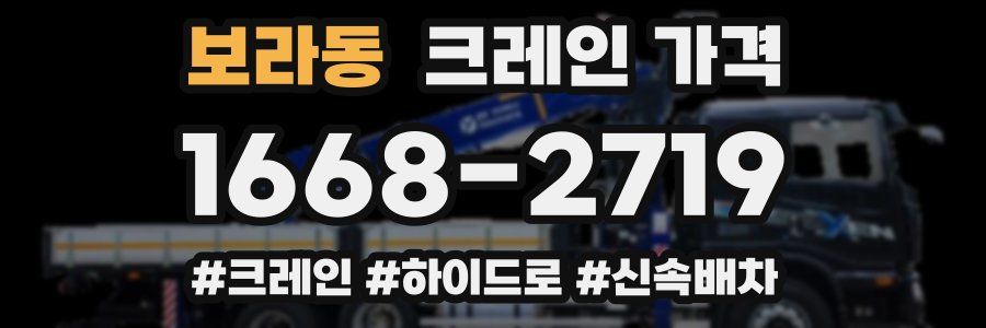 보라동 크레인 가격