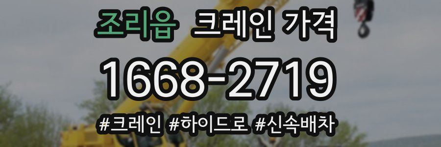 조리읍 크레인 가격