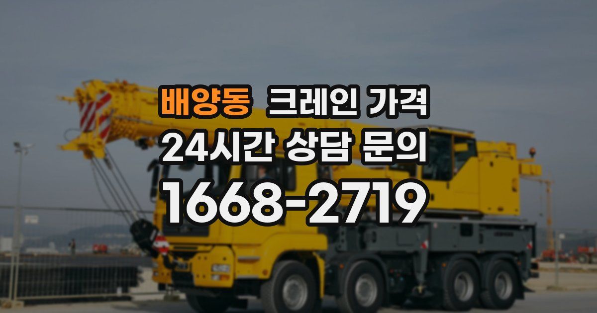 배양동 크레인 가격