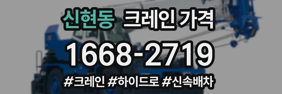 신현동 크레인 가격