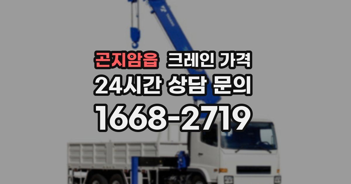 곤지암읍 크레인 가격