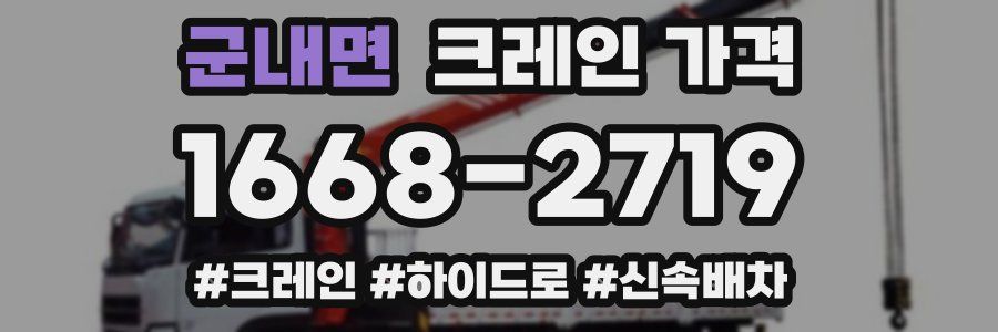 군내면 크레인 가격