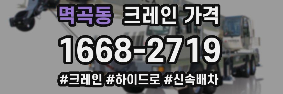 멱곡동 크레인 가격