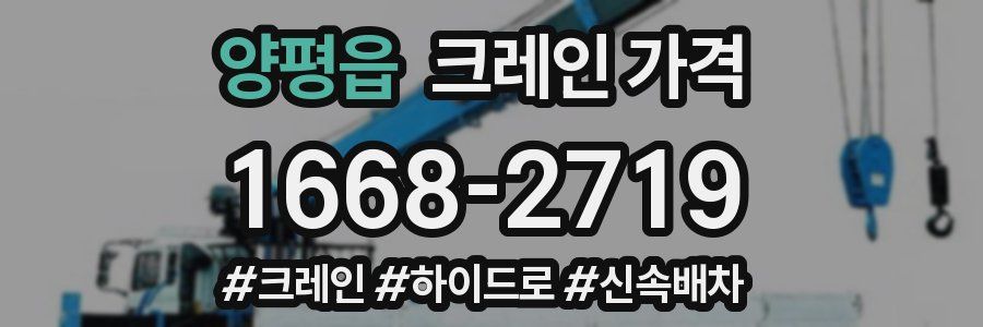 양평읍 크레인 가격