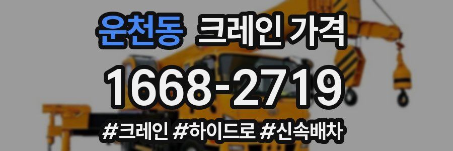 운천동 크레인 가격