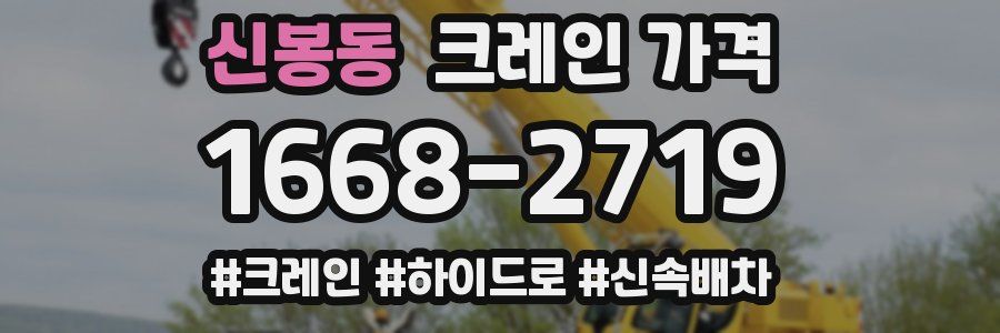 신봉동 크레인 가격