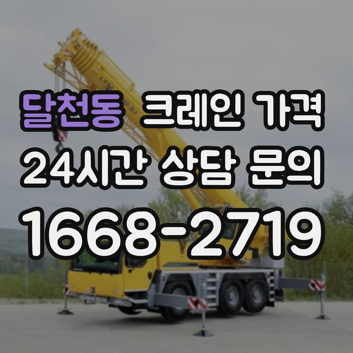 달천동 크레인 가격