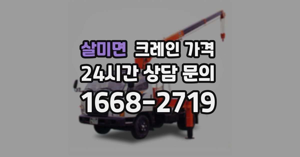 살미면 크레인 가격