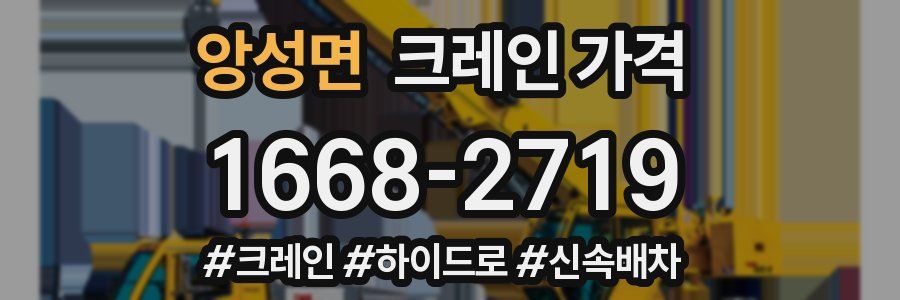 앙성면 크레인 가격