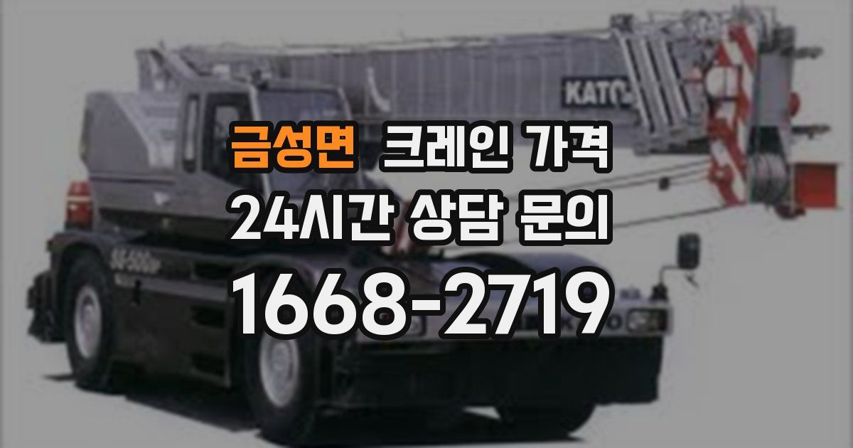 금성면 크레인 가격