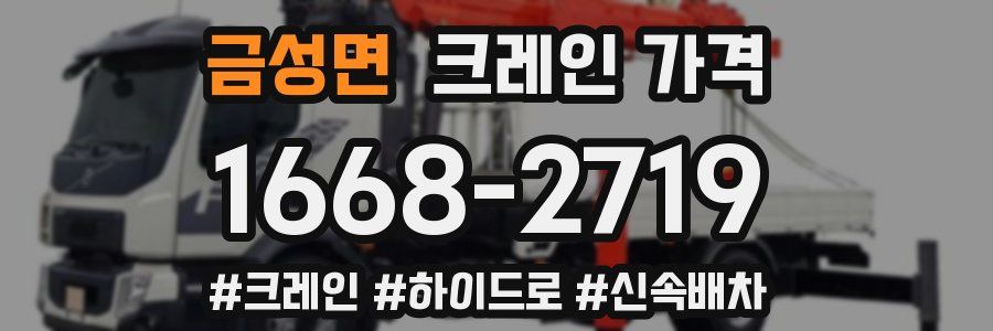 금성면 크레인 가격