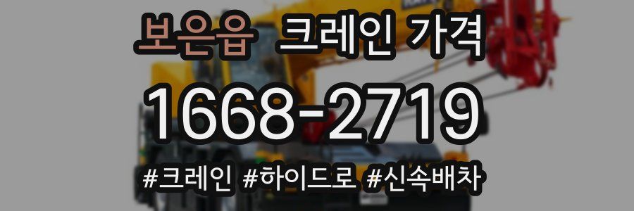 보은읍 크레인 가격